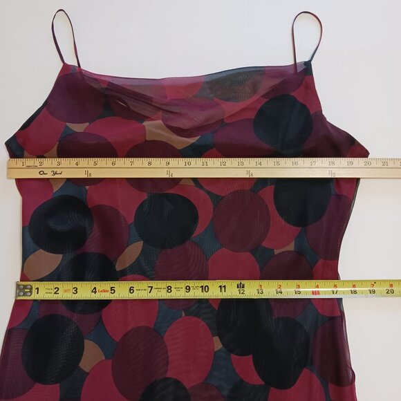 Y2K Midi Slip Dress Positive Attitude Polka Dot Vintage - Picture 7 of 12